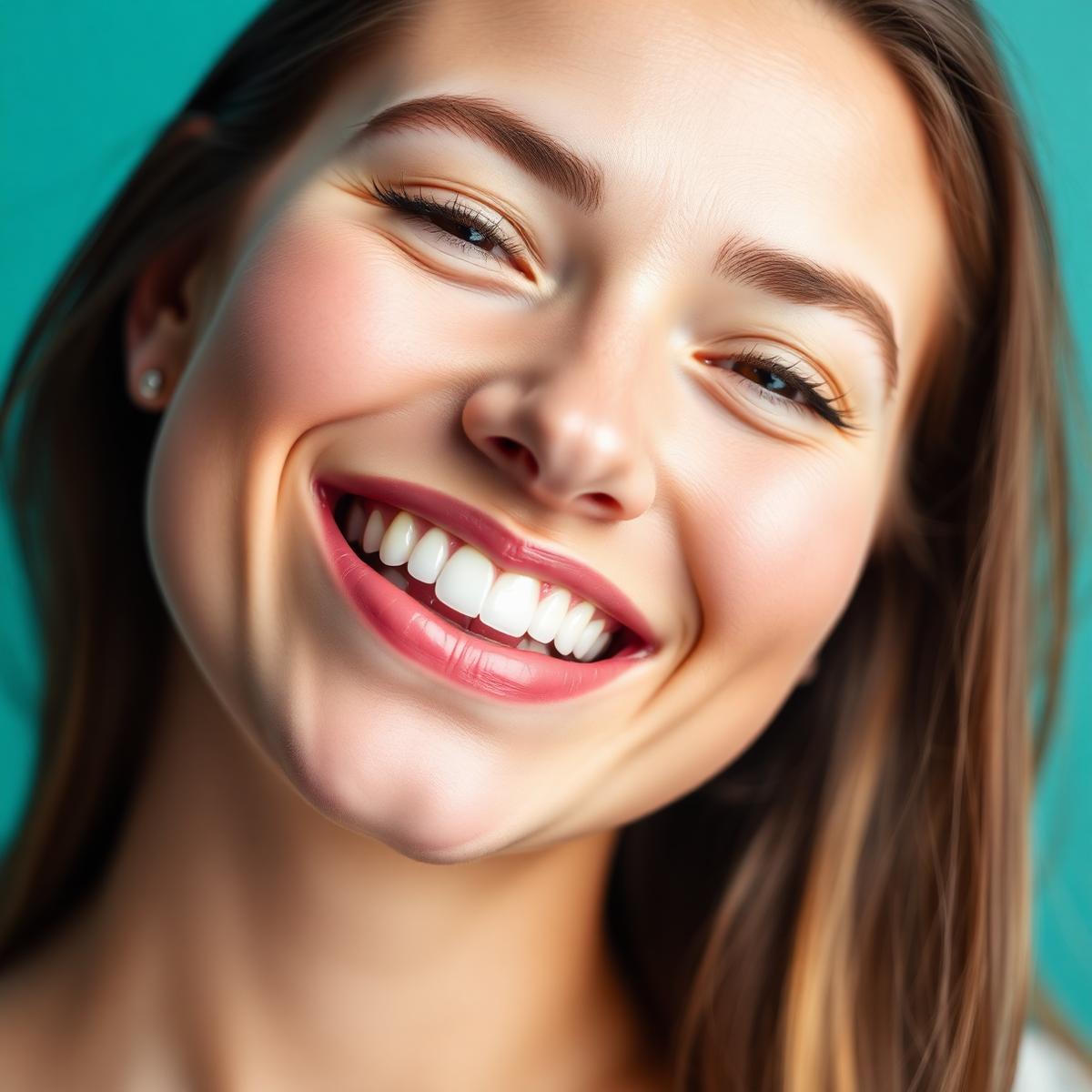 Patient smiling after cosmetic dental treatment